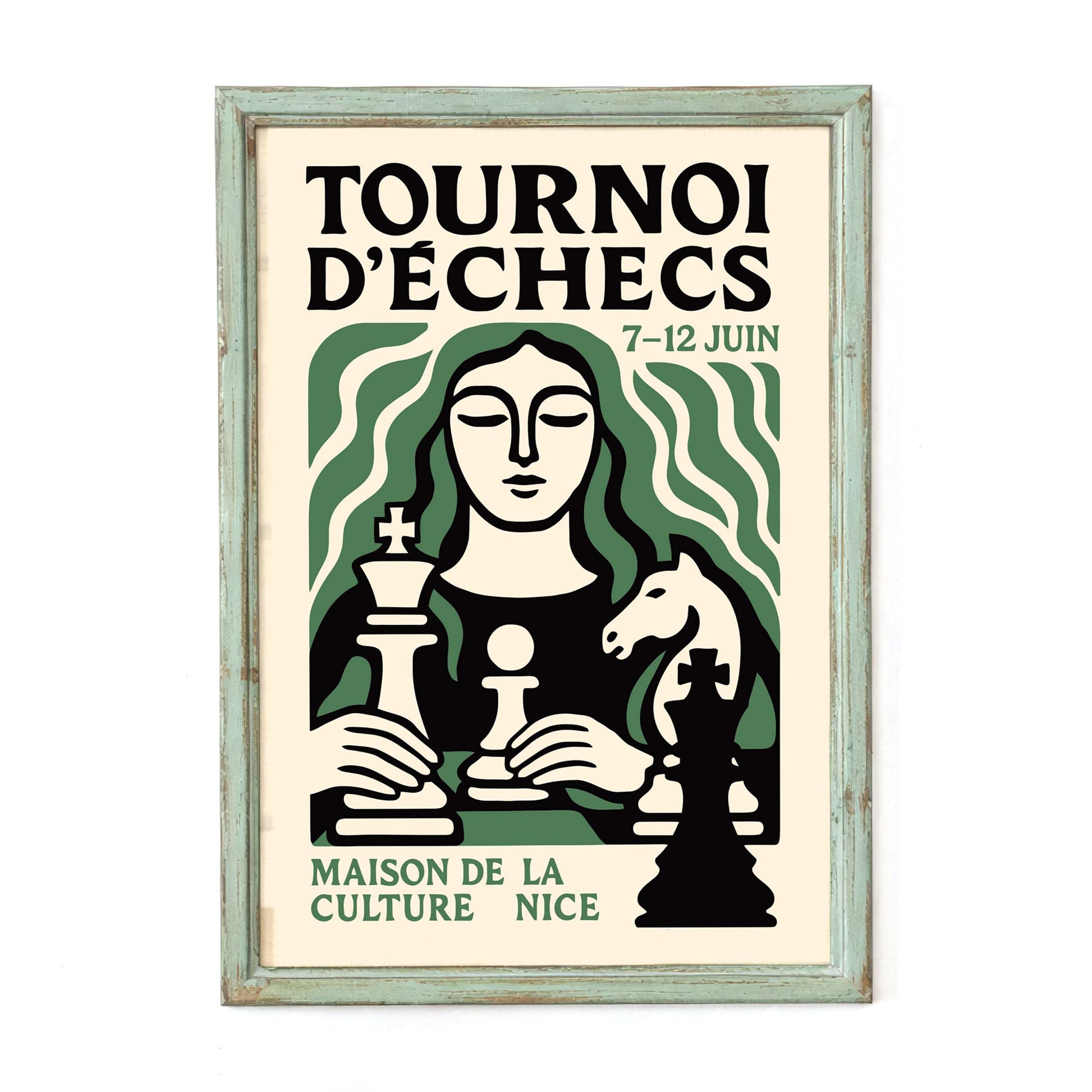 French Chess wall art poster by CozySpiritStudio